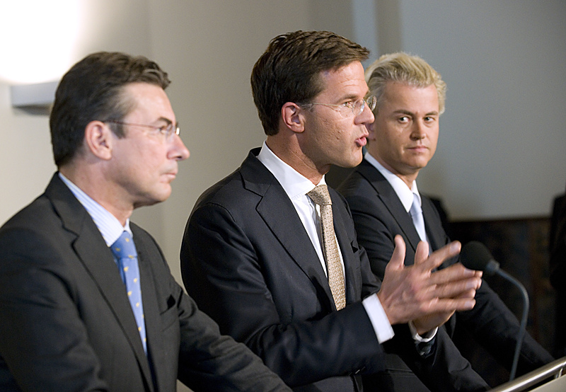 Geert Wilders and Mark Rutte (Wikimedia)