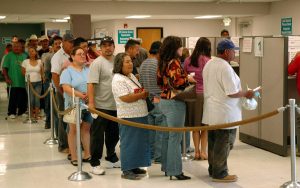 unemployment dole queue europe us