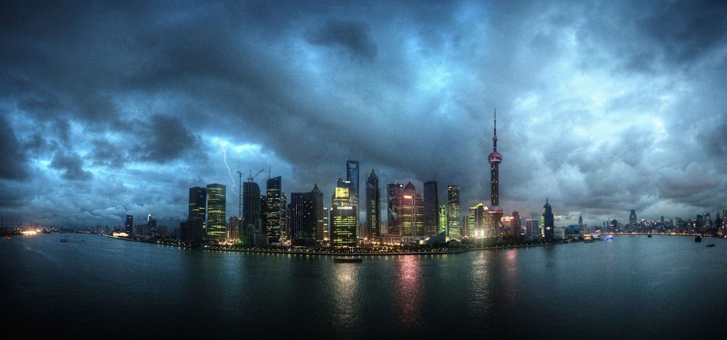 Pudong in Shanghai, one of China's booming manufacturing cities